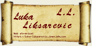 Luka Liksarević vizit kartica